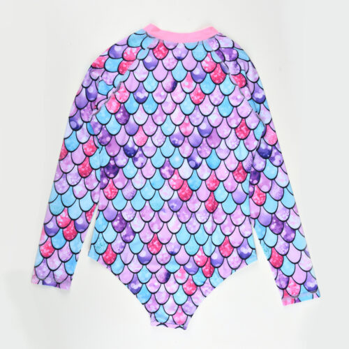 Girls One Piece Long Sleeves Swimsuit (4 sizes From 2Y to 8Y) # Mix and Max - Image 4