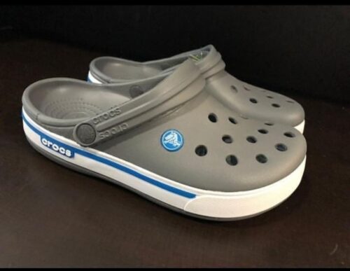 Kids' Sport Comfort Clogs – Versatile Styles for Active Play - Lightweight and Comfortable Slip-Ons(Sizes C9-J3) Grey-Blue strike - Image 4