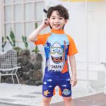 Girly One Piece Sleeves Swimsuit (2 sizes 5/6 and 9/10 years) Mix and Max