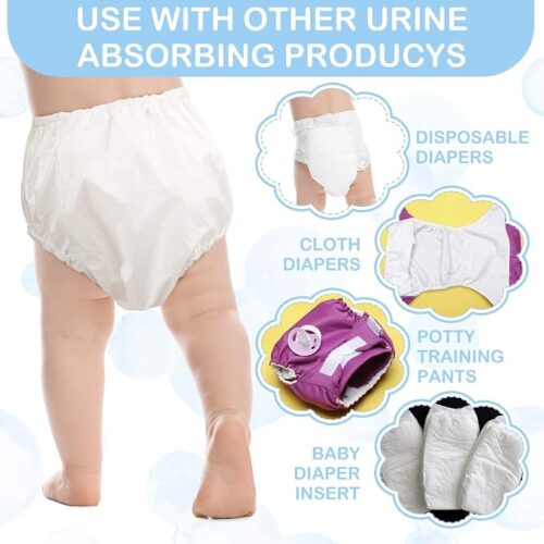 Reusable Diaper Washable Swim Diaper and Potty Training Pants Unisex Baby Pull-up Reusable Absorbent Swim Diaper, White, 18 Month Mix & Max™ - Image 5