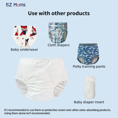 Reusable Diaper Washable Swim Diaper and Potty Training Pants Unisex Baby Pull-up Reusable Absorbent Swim Diaper, White, 18 Month Mix & Max™ - Image 8